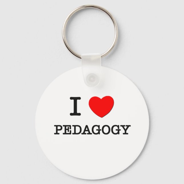 I Love Pedagogy Key Ring (Front)
