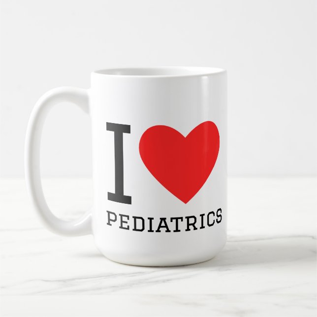 I love pediatrics coffee mug (Left)