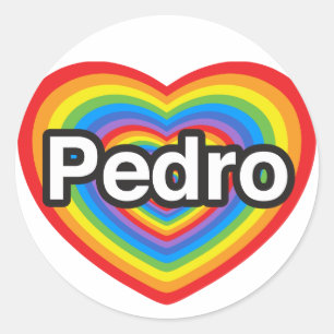I love Pedro. I love you Pedro. Heart Classic Round Sticker