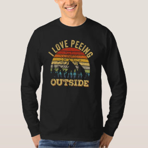 I Love Peeing Outside Camping Mountain Hiking T-Shirt