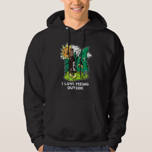 I Love Peeing Outside Funny Camper Camping Hiking Hoodie