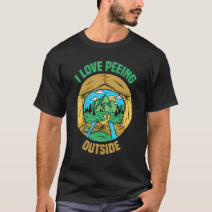 I Love Peeing Outside Mens Boys Camping Hiking Na T-Shirt