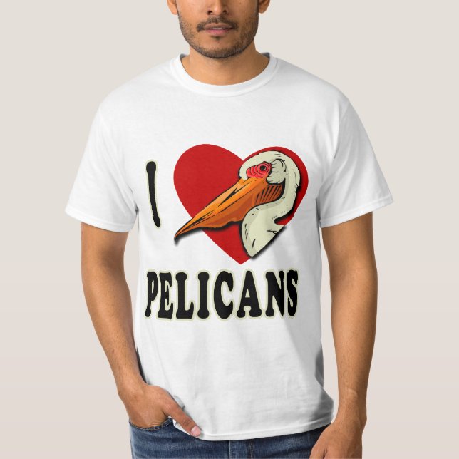I Love Pelicans T-shirts, Kids Apparel T-Shirt (Front)
