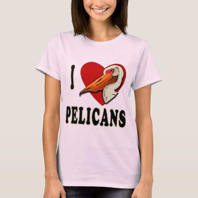 I Love Pelicans T-shirts, Kids Apparel T-Shirt (Front)