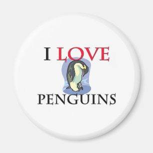 I Love Penguins Magnet