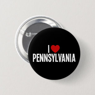 I Love Pennsylvania • I Heart Pennsylvania Round 6 Cm Round Badge