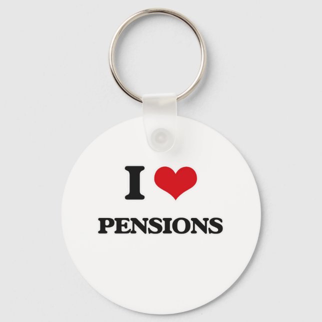 I Love Pensions Key Ring (Front)