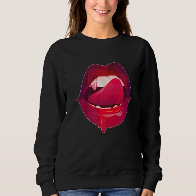 I Love People When They Scream Vampire Fangs  1 Sweatshirt (Front)