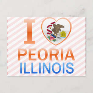 I Love Peoria, IL Postcard