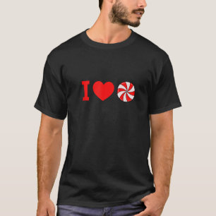 I Love Peppermint Candy Cane Christmas Peppermint T-Shirt