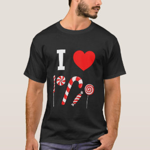 I Love Peppermint Candy Cane Long Sleeve T Shirt
