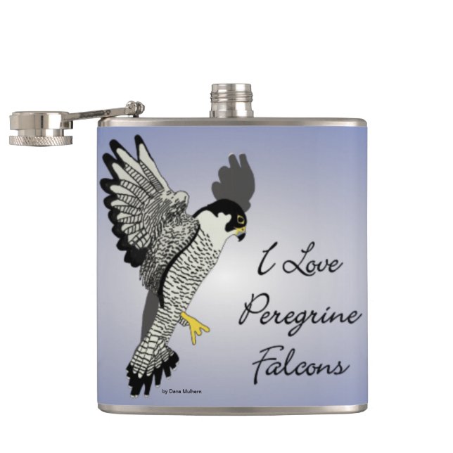 I Love Pererine Falcon Flask (Opened)