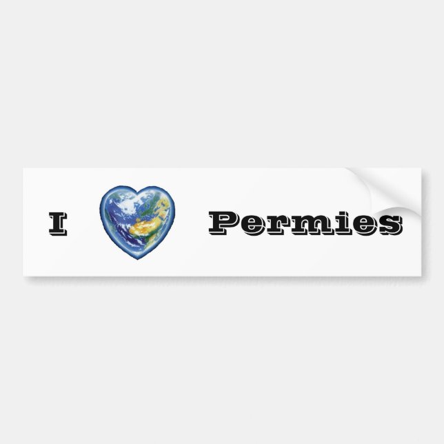 I love Permies Bumpersticker Bumper Sticker (Front)