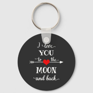 I love personalised to the moon and back key ring
