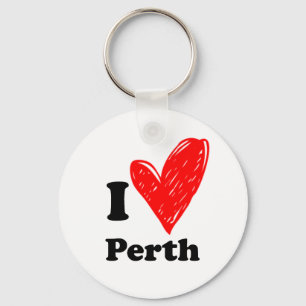 I Love Perth Key Ring