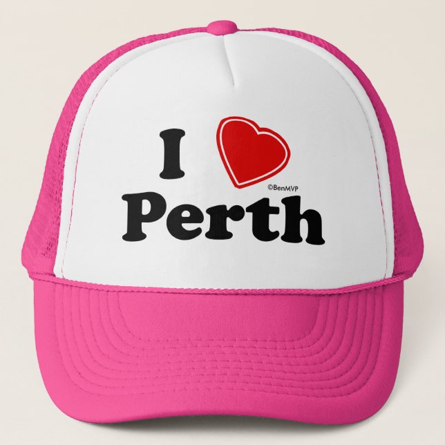 I Love Perth Trucker Hat (Front)