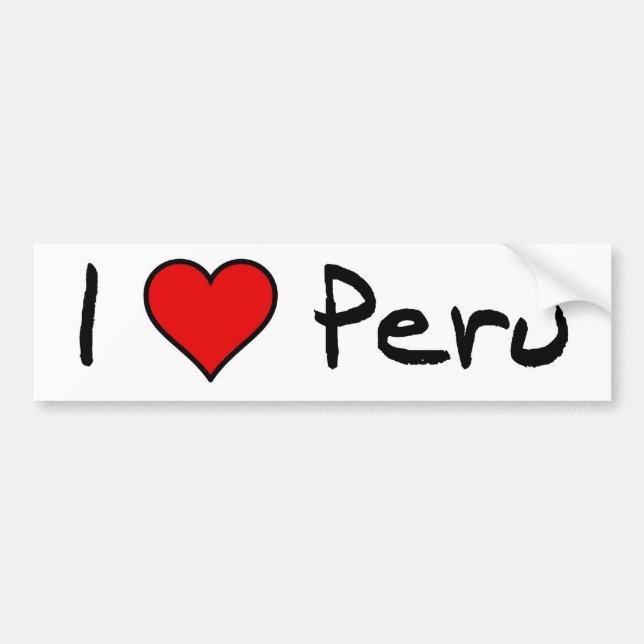 I love Peru Bumpersticker Bumper Sticker (Front)