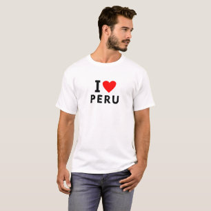 I love Peru country like heart travel tourism T-Shirt