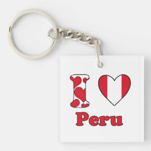 I love Peru Key Ring