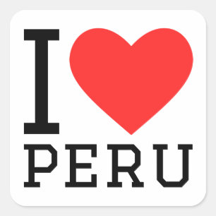I love peru square sticker