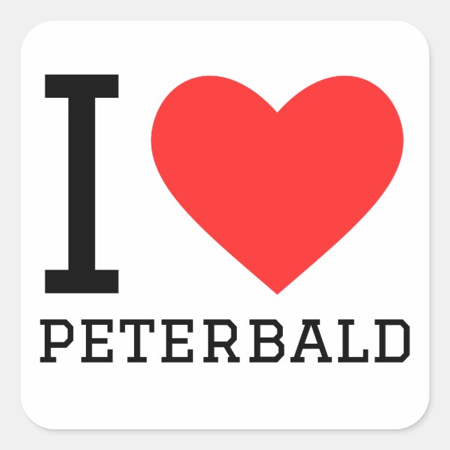 I love peterbald square sticker (Front)