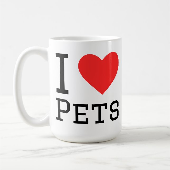 I love pets coffee mug (Left)