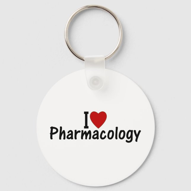 I Love Pharmacology Key Ring (Front)