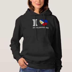 I Love Philippines  Heart Flag Philippines Hoodie