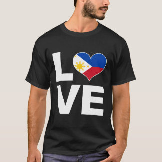 I Love Philippines - Heart Flag Philippines T-Shirt