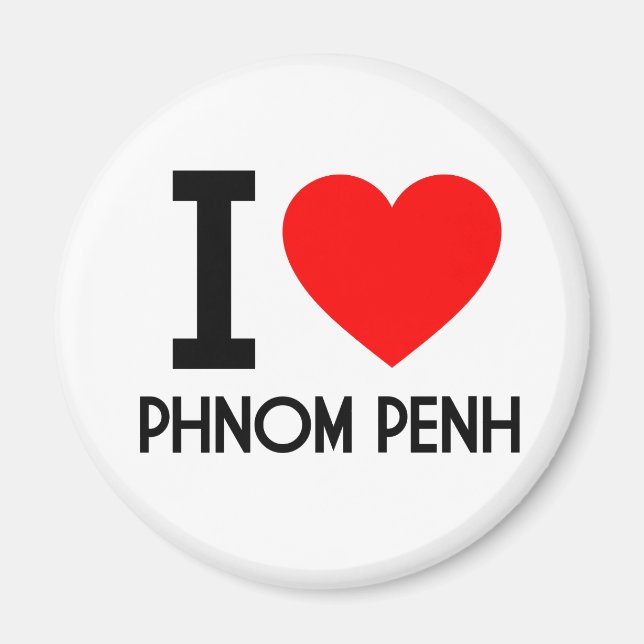 I Love Phnom Penh Magnet (Front)