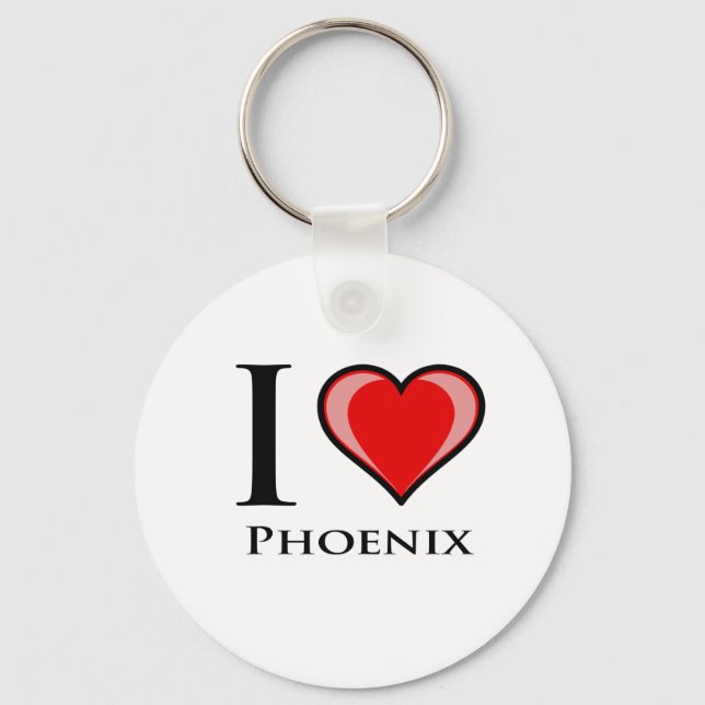 I Love Phoenix Key Ring (Front)