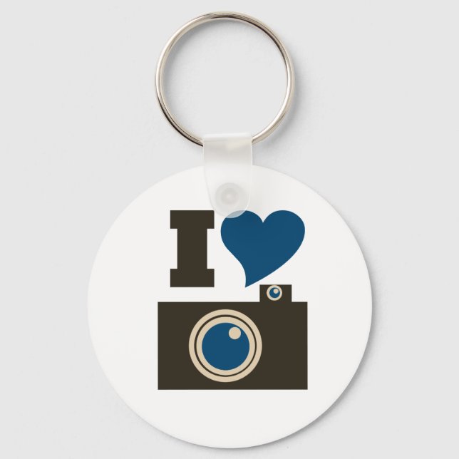 I Love Photography Key Ring (Front)