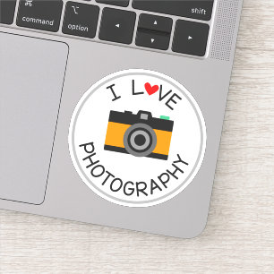 I Love Photography School Die Cut Sticker Decal