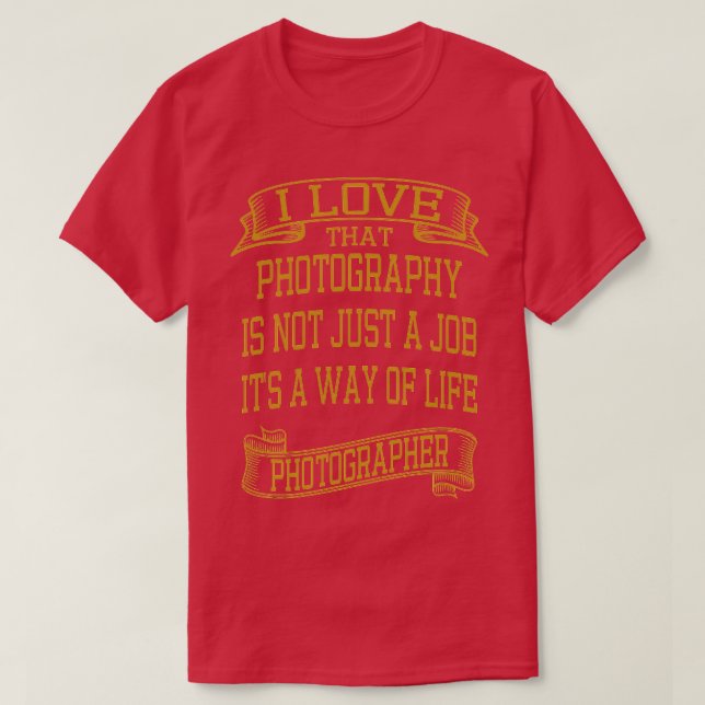 I Love Photography Vintage Style 1 T-Shirt (Design Front)