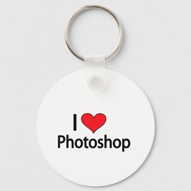 I love photoshop key ring (Front)