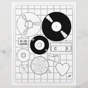 I Love Physical Media - Colouring Page.
