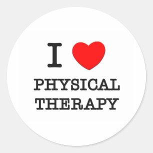 I Love Physical Therapy Classic Round Sticker