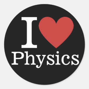 I ❤️ Love Physics for Students/Faculty Classic Round Sticker