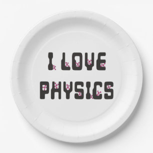 I love Physics Paper Plate