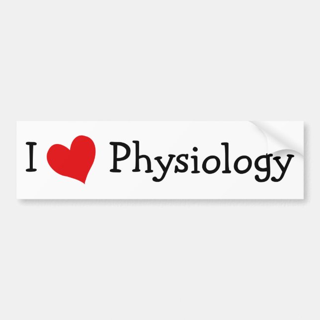 I Love Physiology Bumper Sticker (Front)