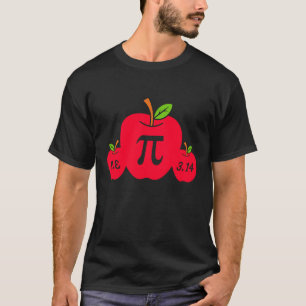 I Love Pi apple Pi Day Math Nerd Pie 3 14 Teacher T-Shirt