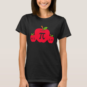 I Love Pi apple Pi Day Math Nerd Pie 3 14 Teacher T-Shirt