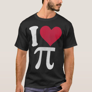 I Love Pi Vintage Retro Infinity Math Pi Day Heart T-Shirt