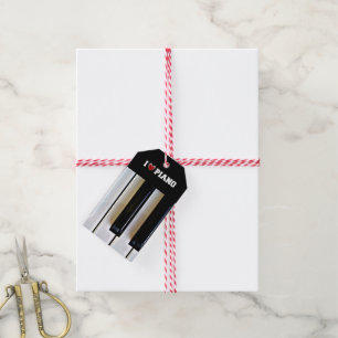 I Love Piano, Jazzy Design Gift Tags