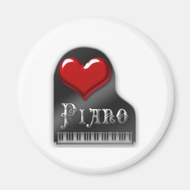 I Love Piano Magnet (Front)