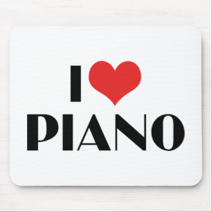 I Love Piano Mouse Pad
