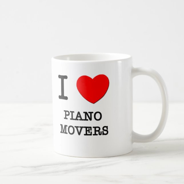 I Love Piano Movers Coffee Mug (Right)