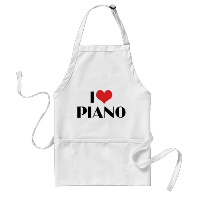 I Love Piano Standard Apron (Front)
