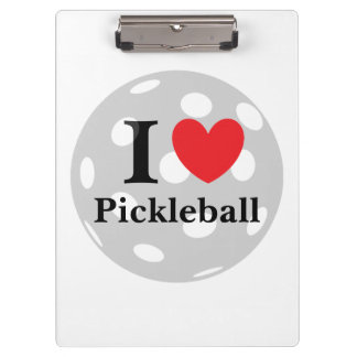 "I Love Pickleball" Clipboard