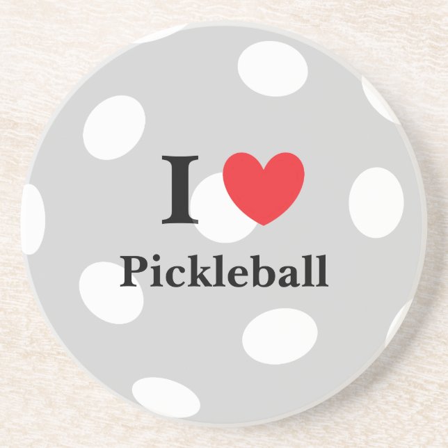 "I Love Pickleball" Coaster (Front)